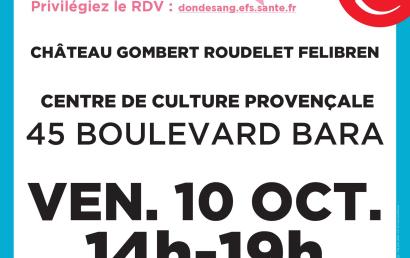 Collecte de sang – 10 octobre 