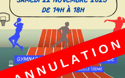 Annulation Samedi sportif du 22 novembre